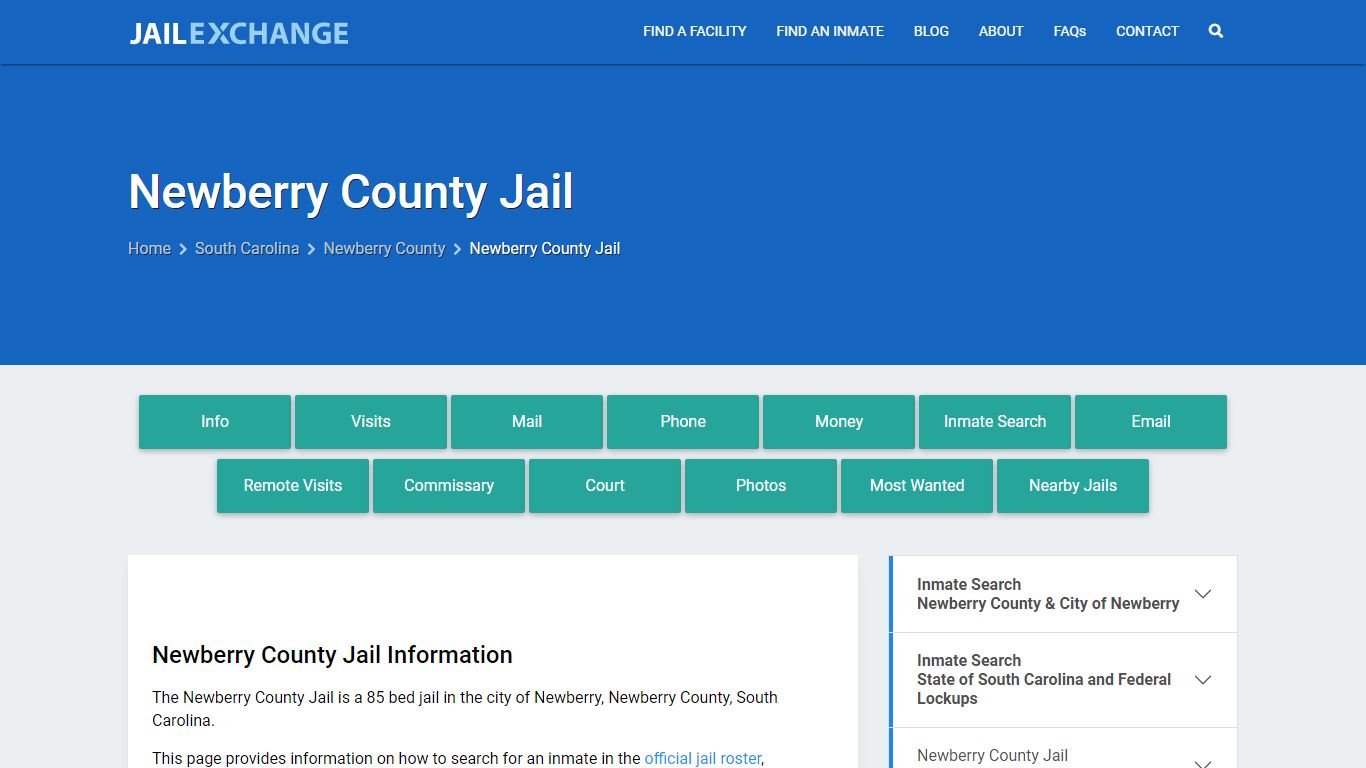Newberry County Jail, SC Inmate Search & Services